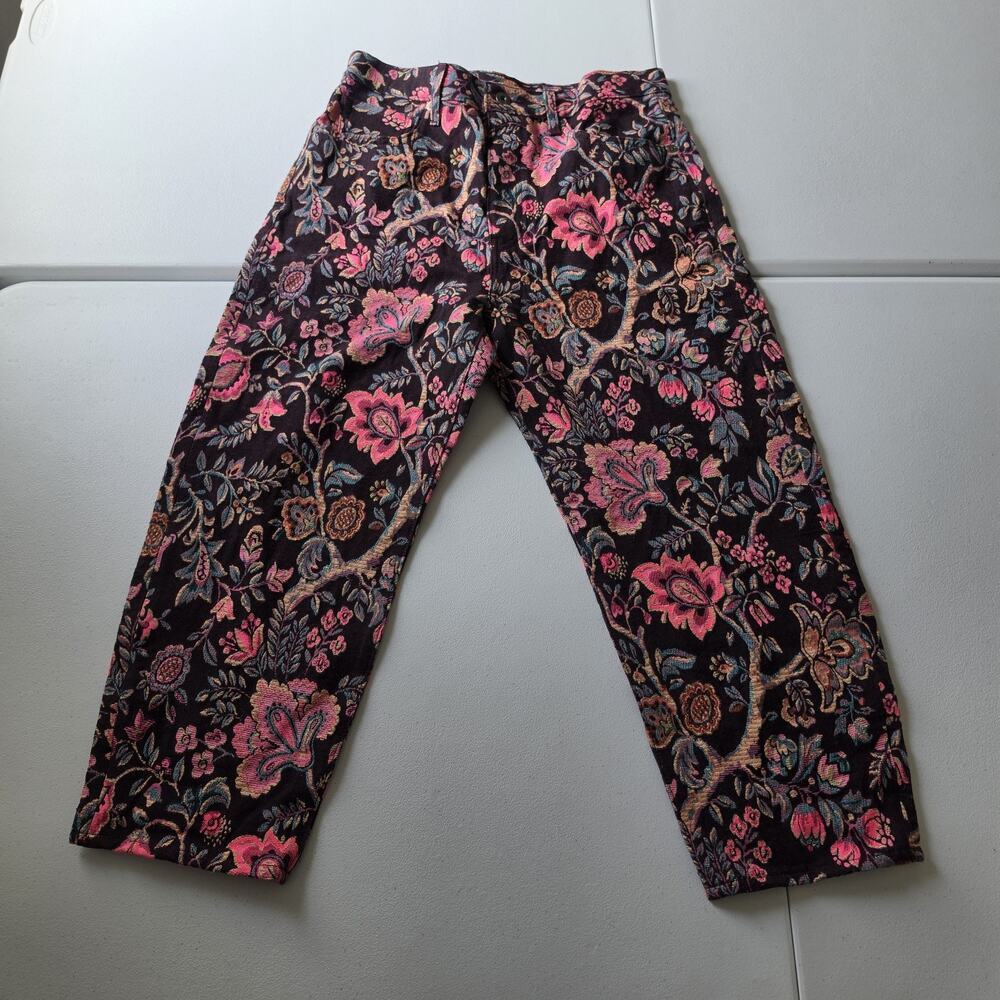 Levi's Made & Crafted Barrel Crop Jeans Womens 29 Multicolor High Rise Jacquard